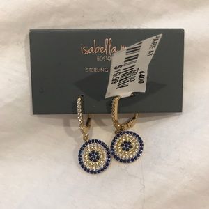 NWT Gold Evil Eye Earrings